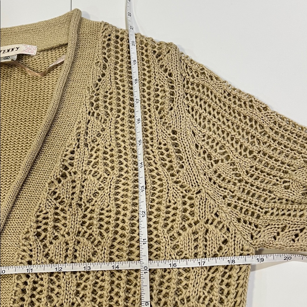 Vintage - Y2K, Beige/Tan Open-Knit Women's Cardigan, M - Picture 8 of 8